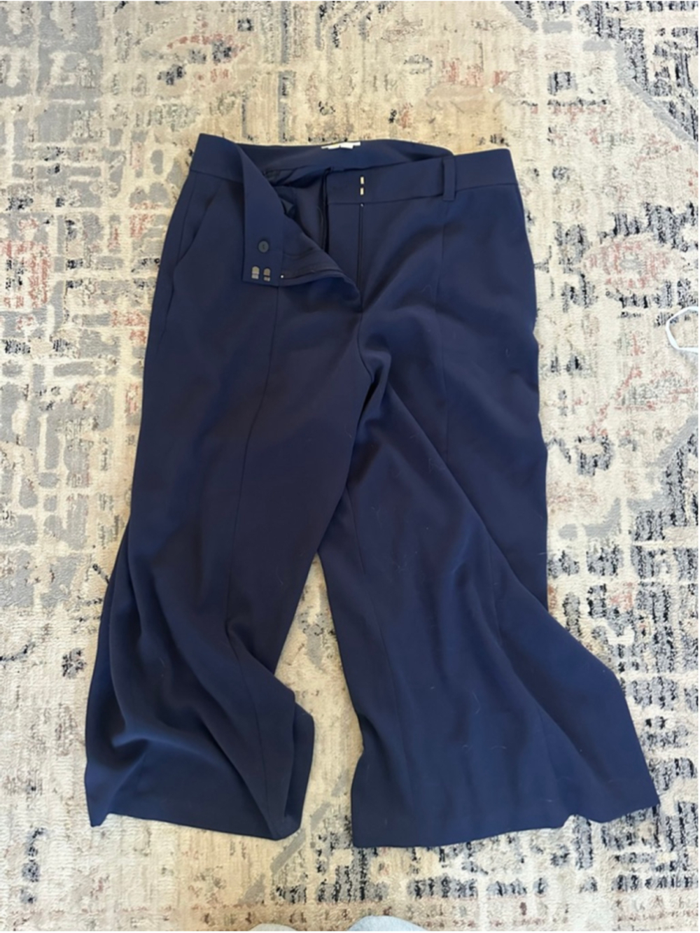 Women's Boden Navy Wide Leg Pants Size 16/18